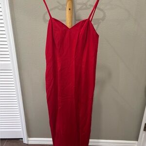 Chic Strapless Red Dress